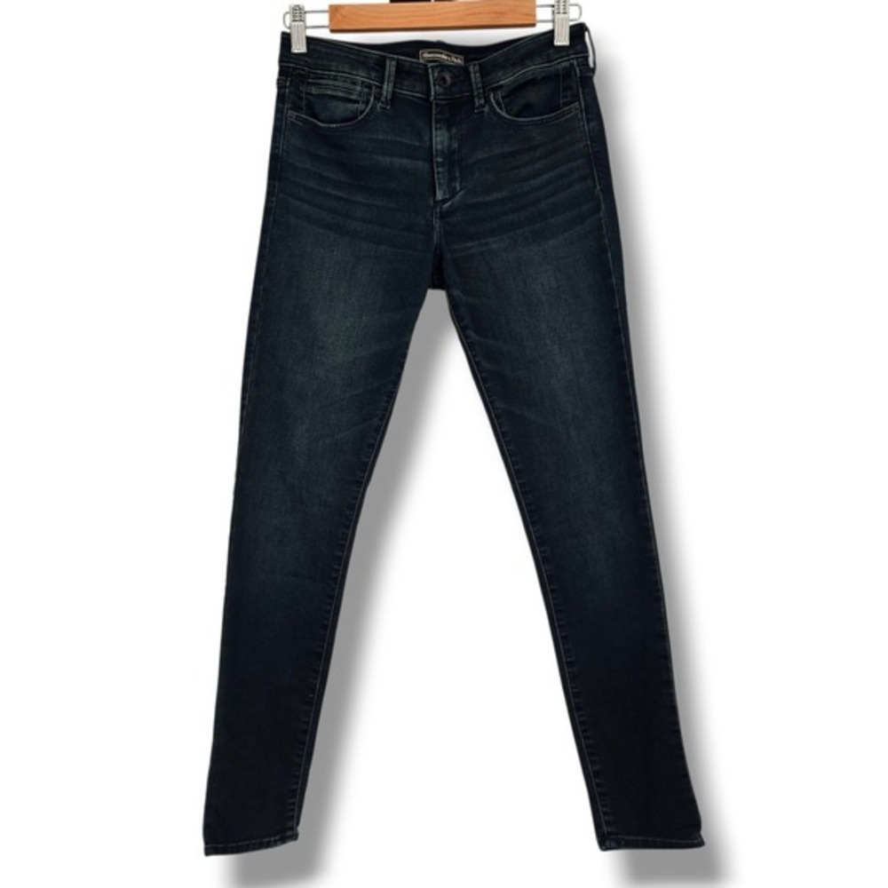 Abercrombie & Fitch Womens Super Skinny Jeans Dark Wash‎ Zip Fly Size 26
